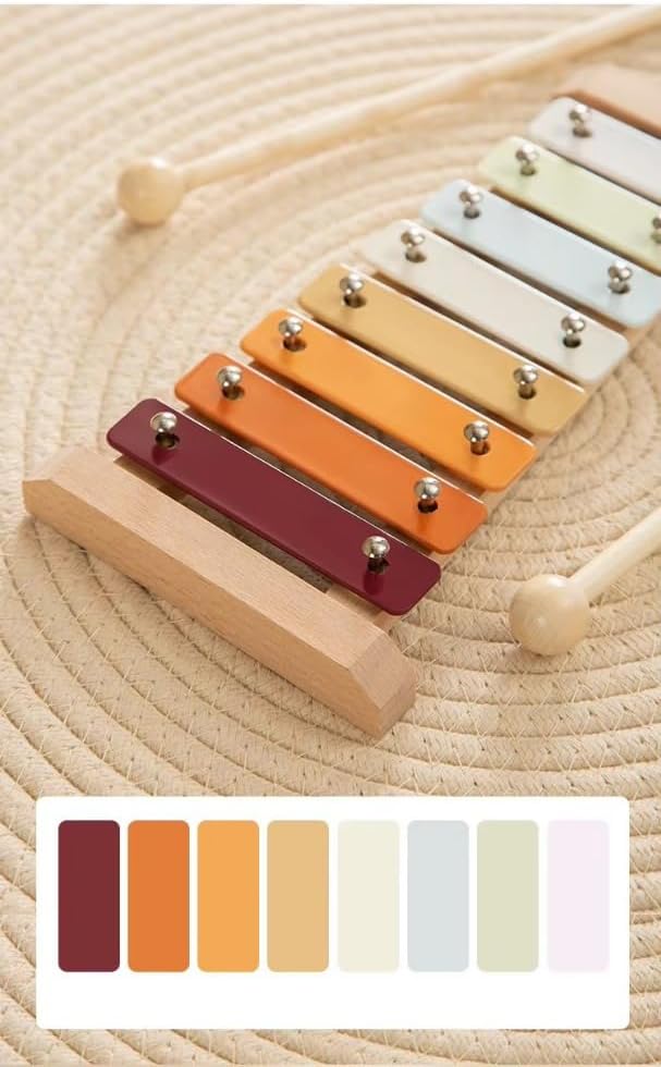Montessori Wooden Music Set – Xylophone, Tambourine & More