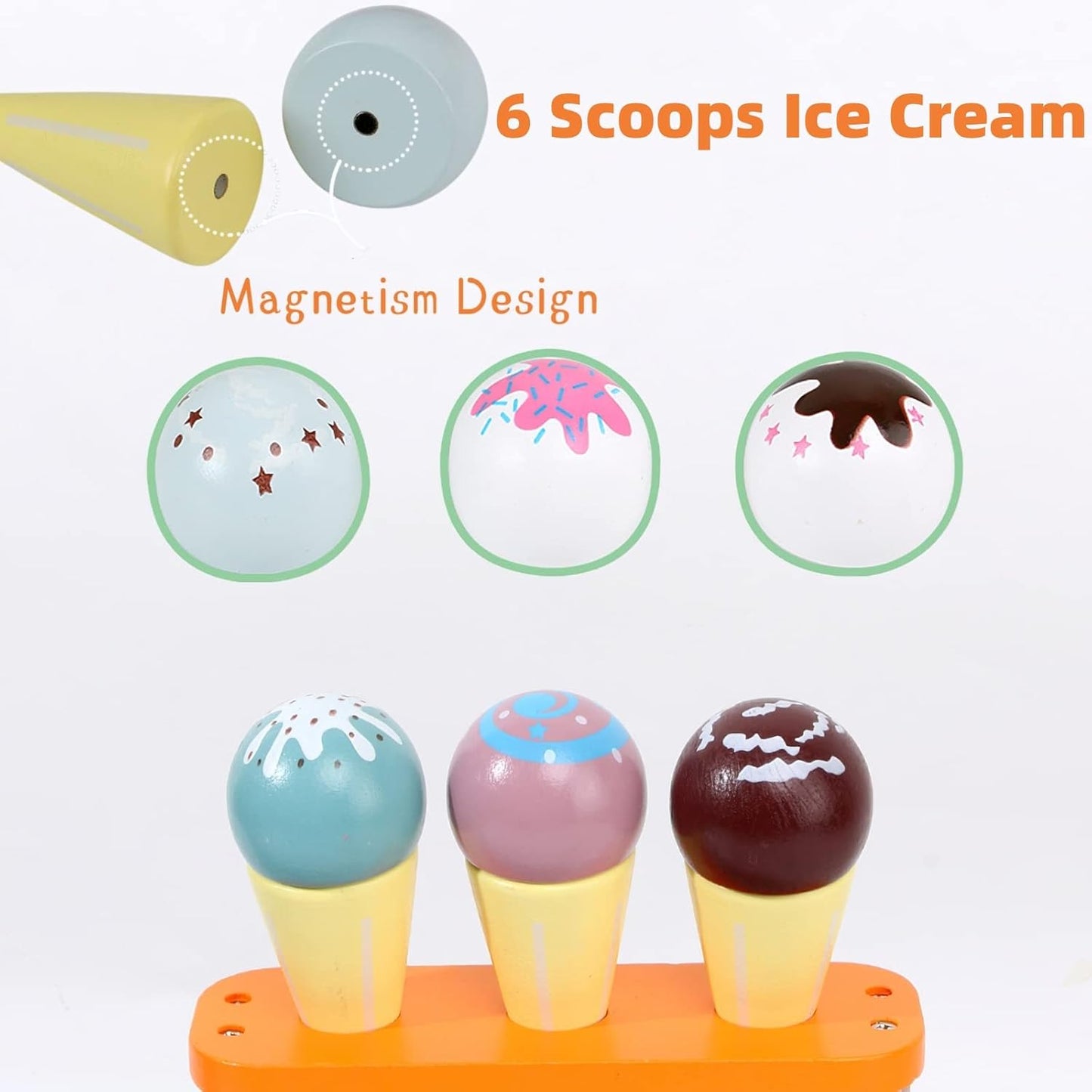Montessori Wooden Ice Cream Stand