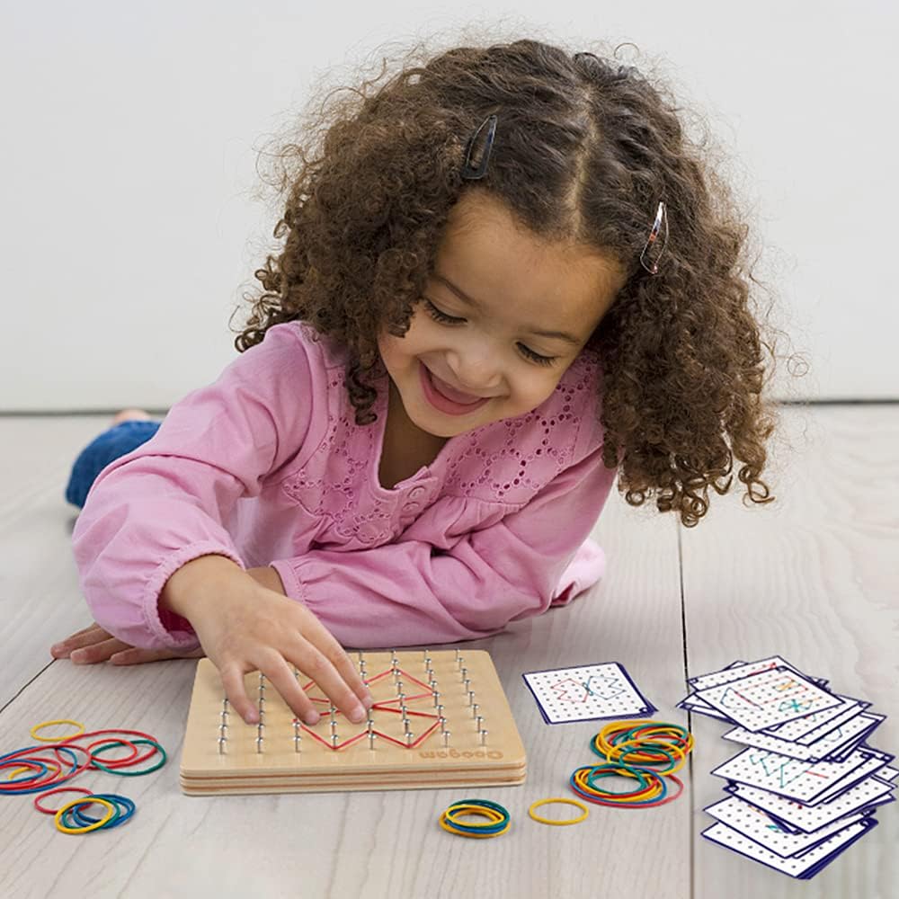 Montessori Geo Learning Board – Peg & Pattern Play