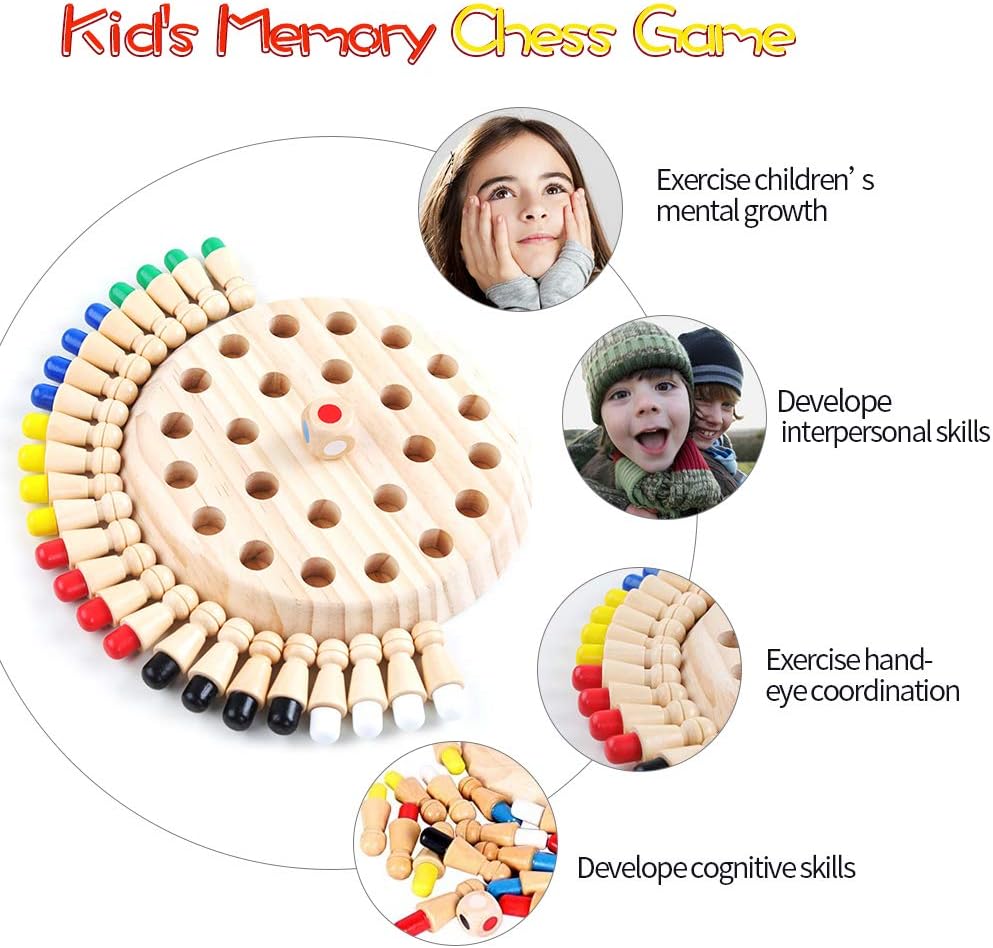 Montessori Wooden Memory Peg Board