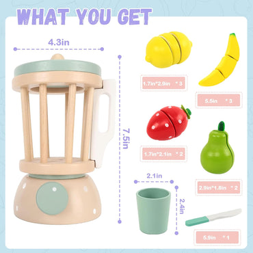 Montessori Wooden Blender Play Set