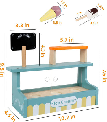Montessori Wooden Ice Cream Stand