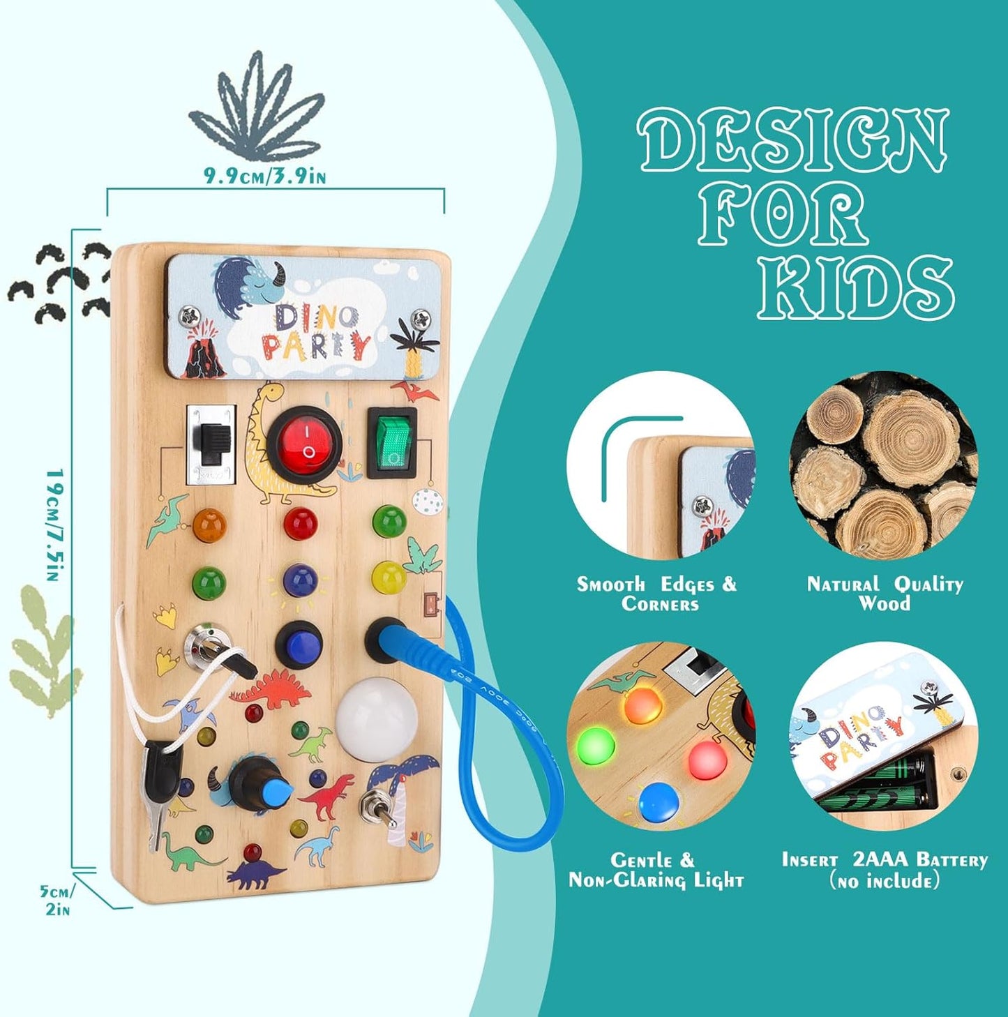 Montessori Wooden Light Switch Board