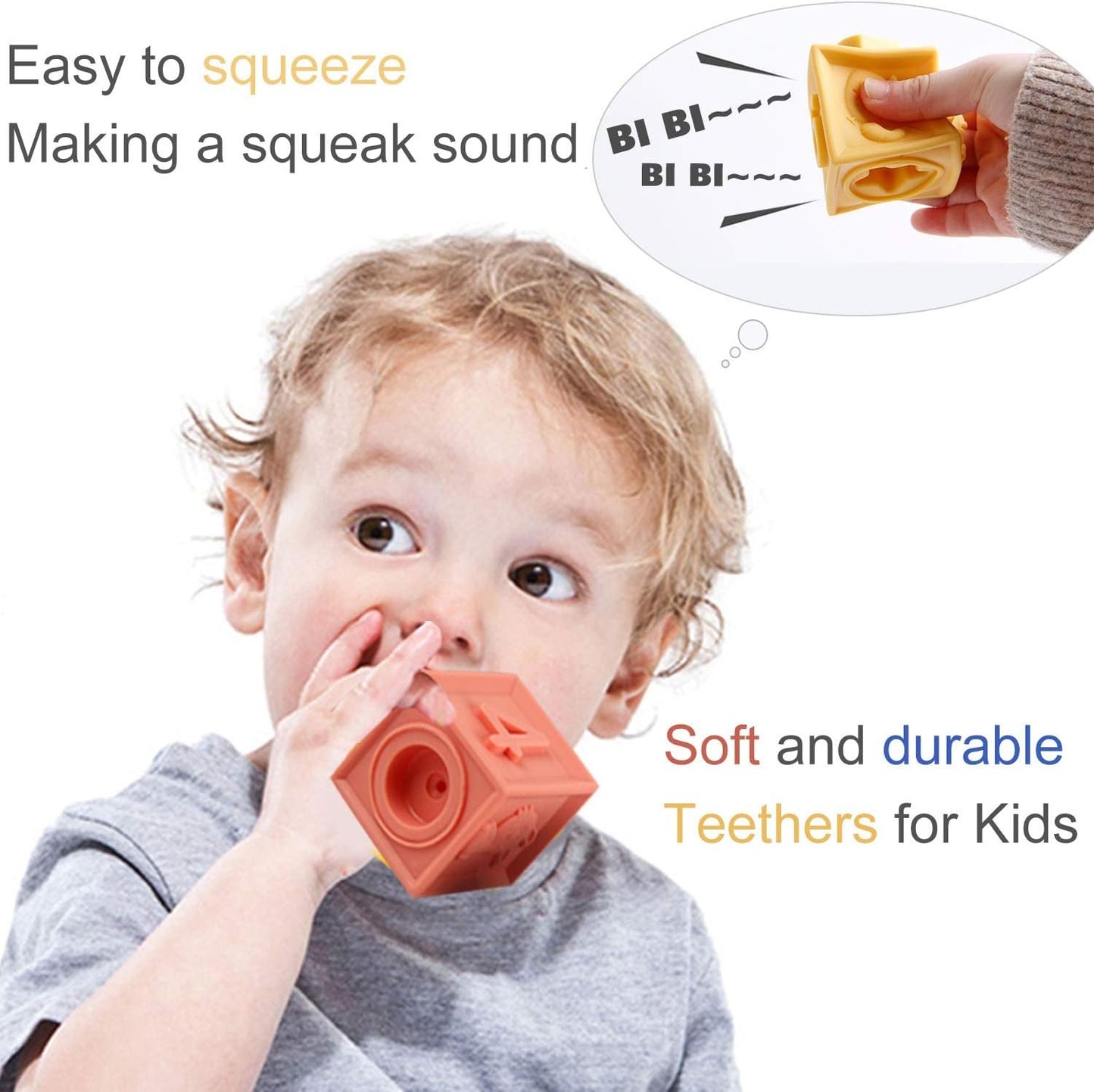 Montessori Stack & Squeeze Blocks