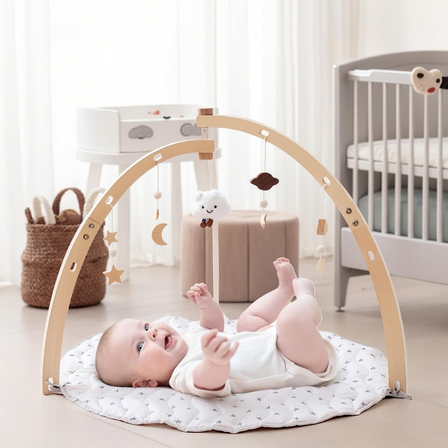 Montessori Wooden Activity Gym & Mat