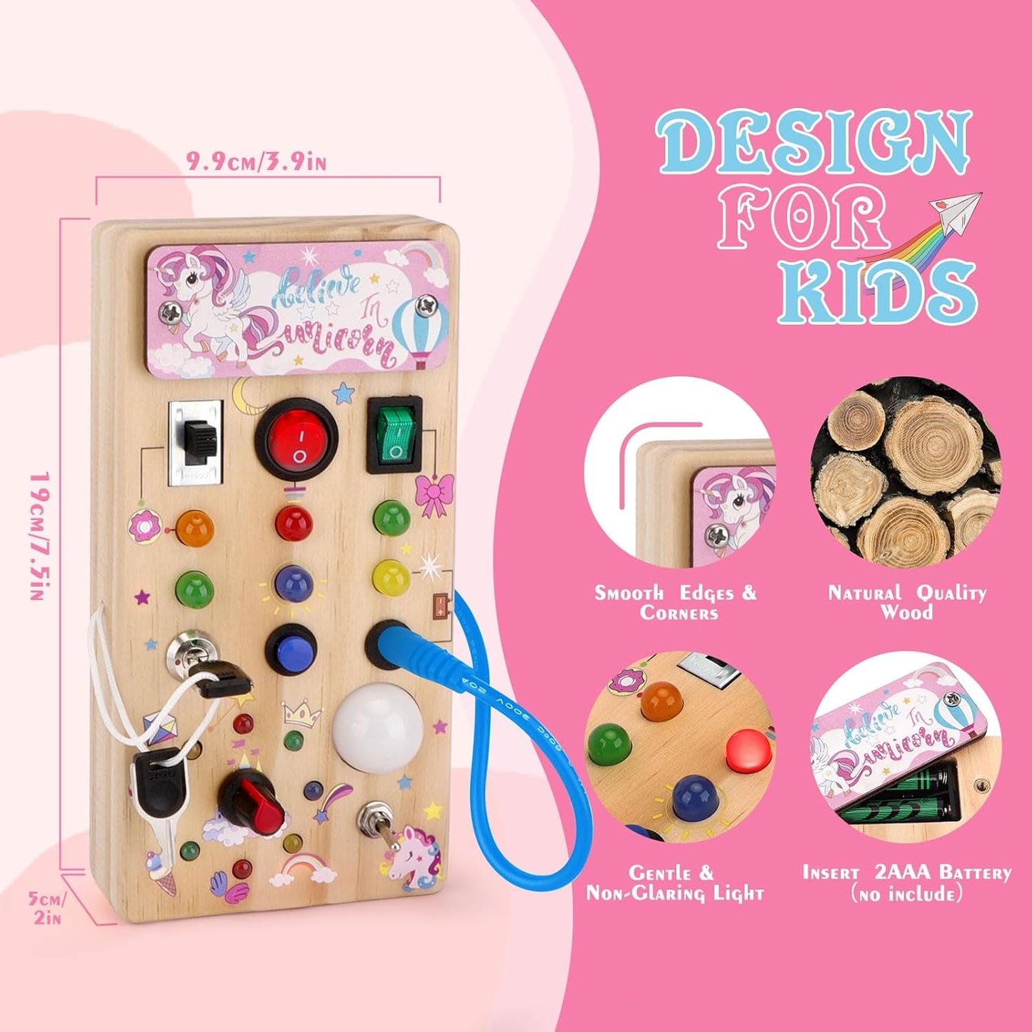 Montessori Wooden Light Switch Board