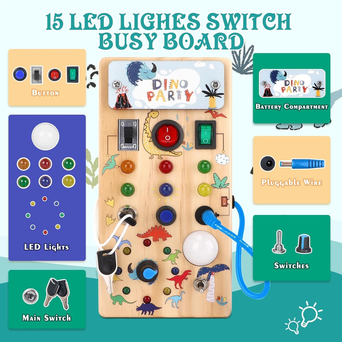 Montessori Wooden Light Switch Board