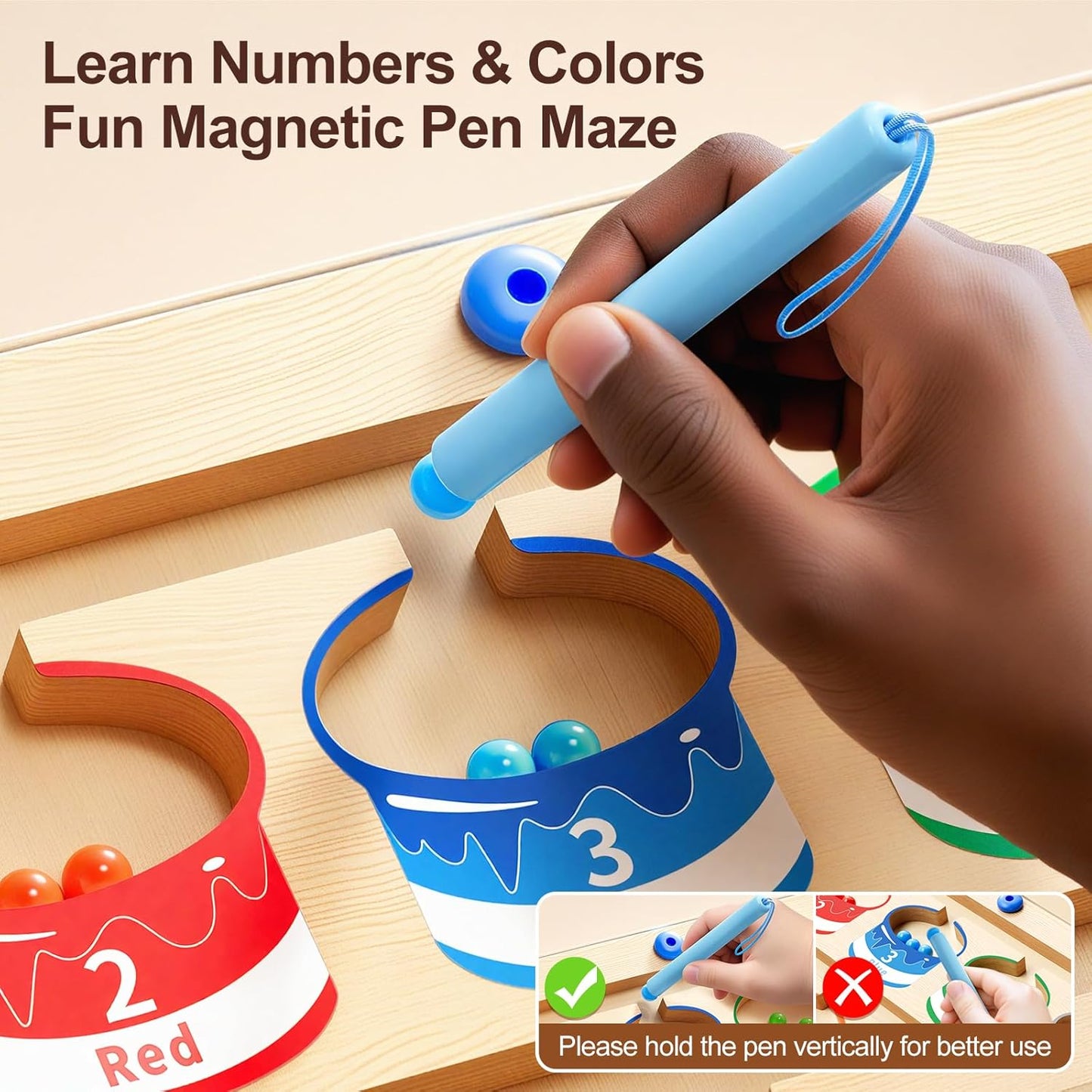 Montessori Magnetic Color & Number Maze
