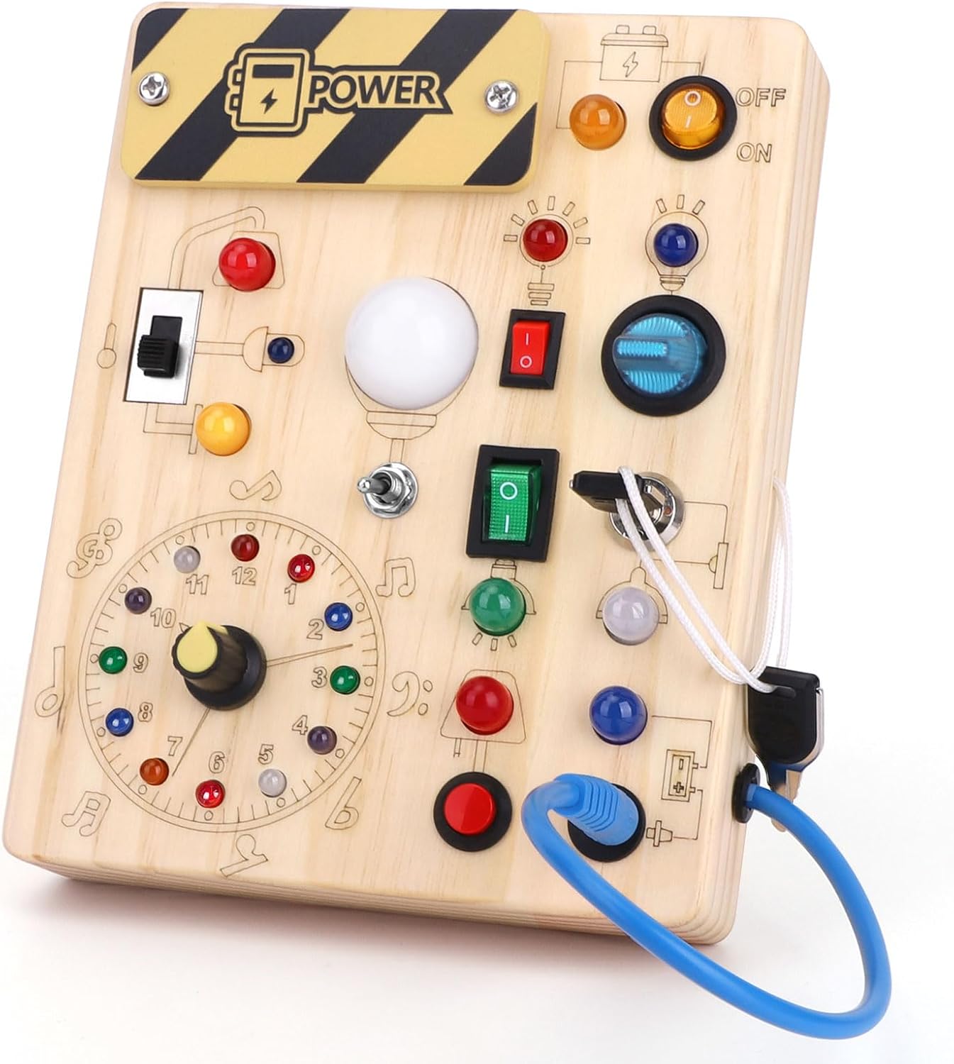 Montessori Wooden Light Switch Board
