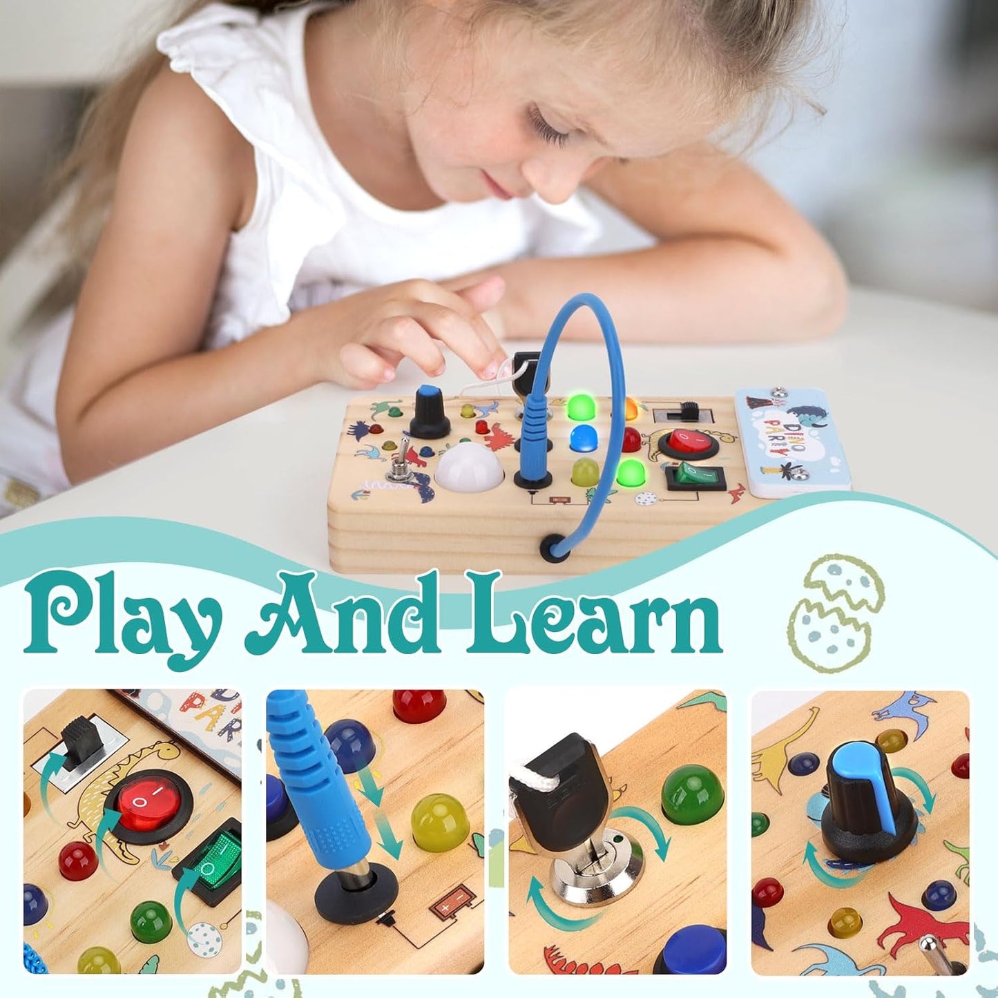 Montessori Wooden Light Switch Board