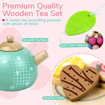Montessori Wooden Tea Set – Pretend Play Party Time