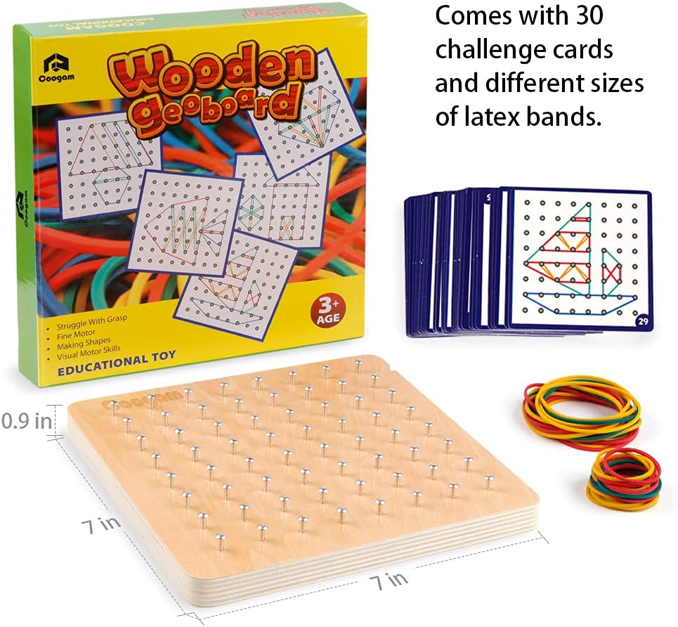 Montessori Geo Learning Board – Peg & Pattern Play