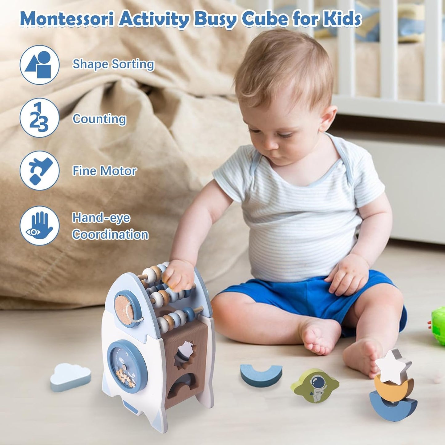 Montessori Rocket Activity Toy