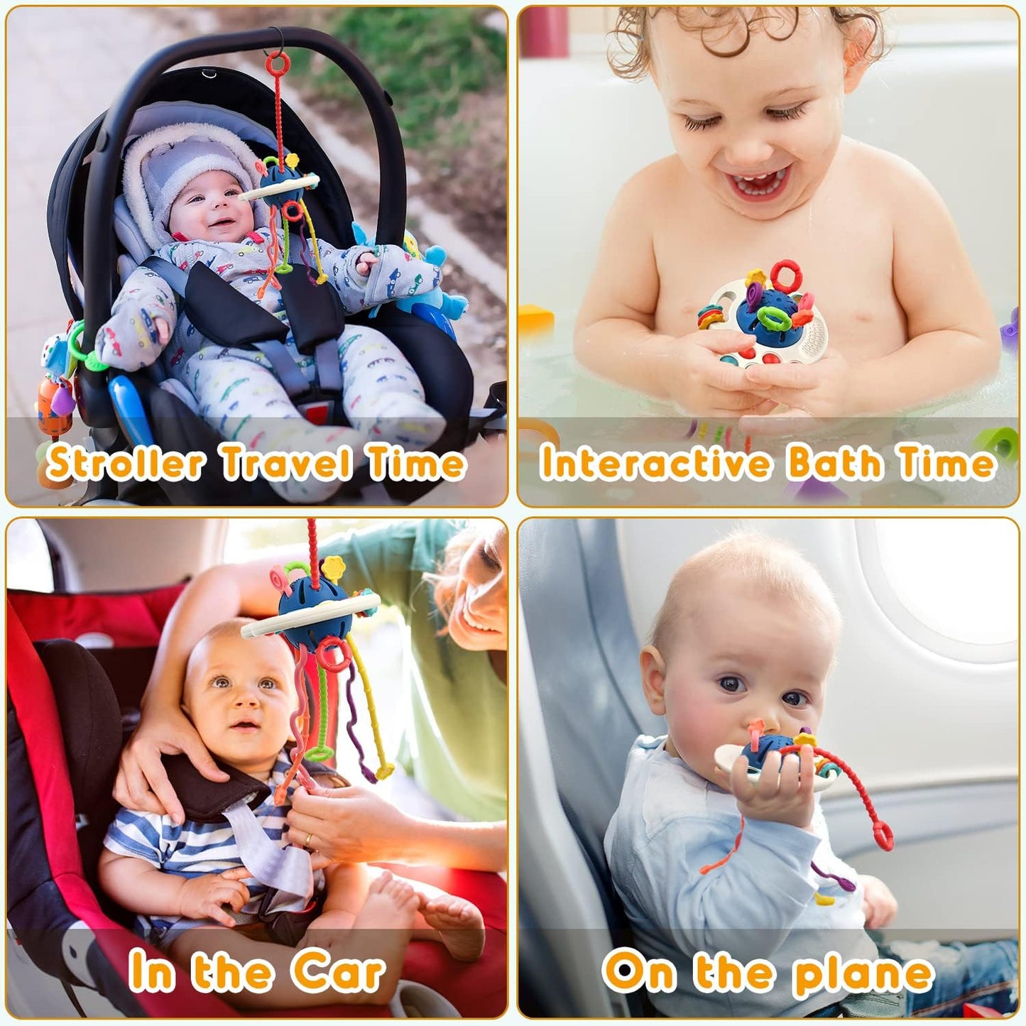 Montessori Silicone Pull & Learn Toy