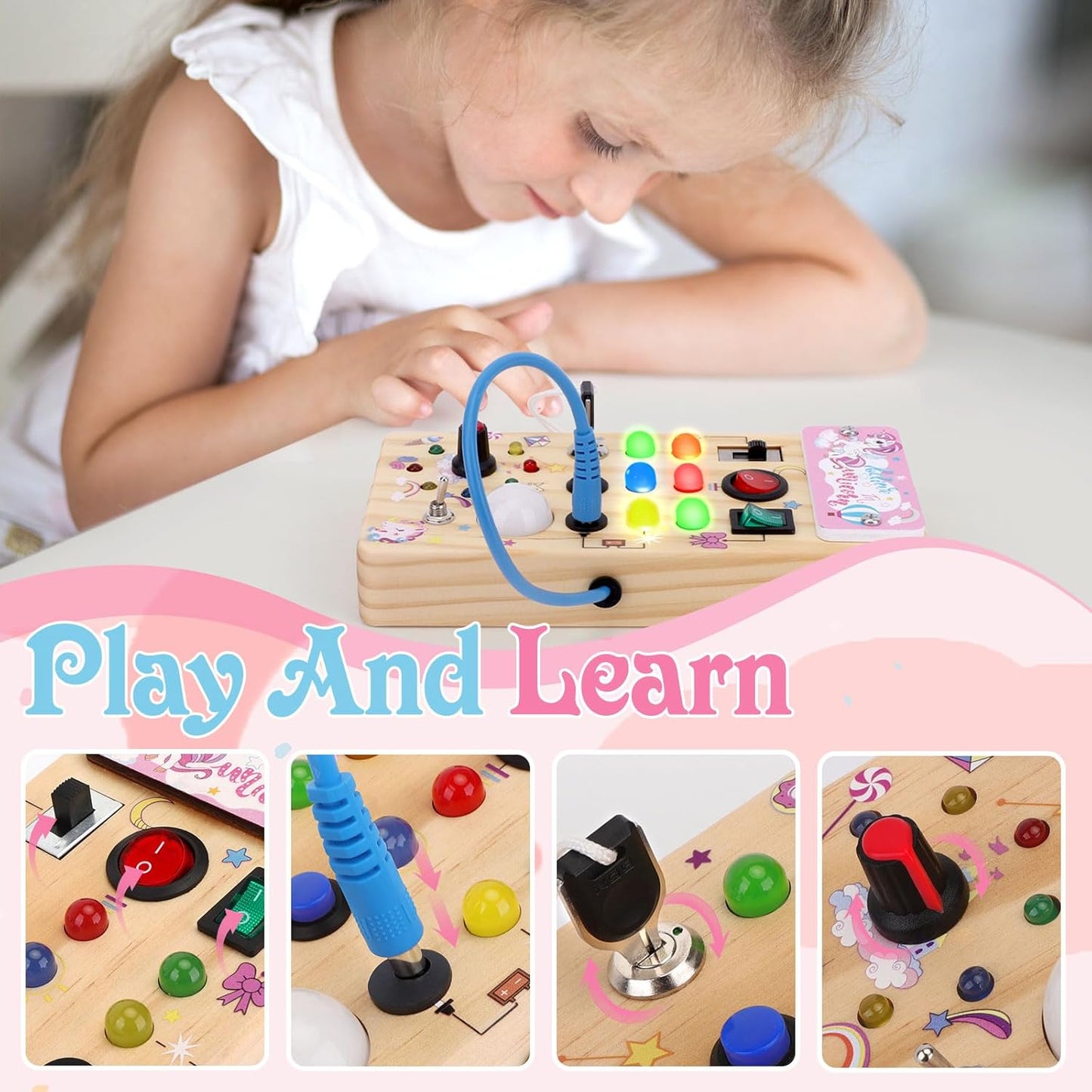 Montessori Wooden Light Switch Board