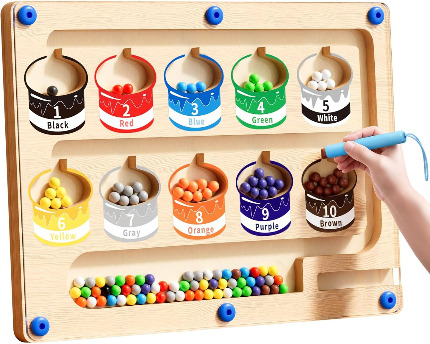 Montessori Magnetic Color & Number Maze