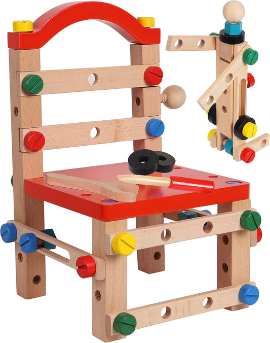 Montessori Wooden Build & Play Chair