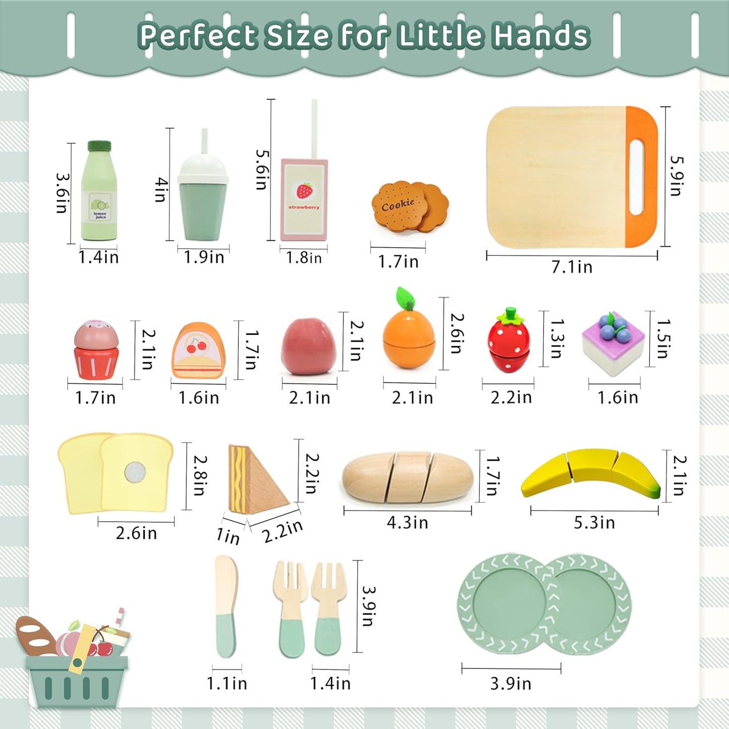 Montessori Wooden Picnic Play Set