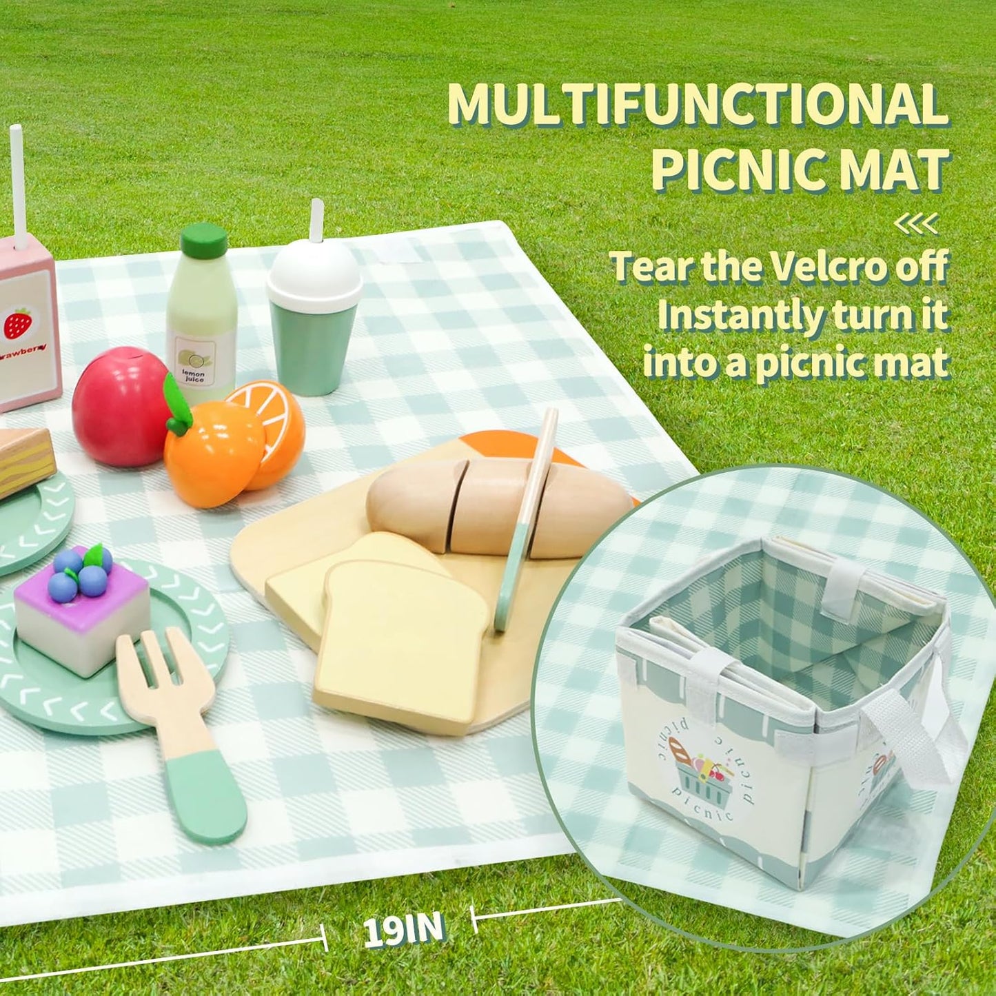 Montessori Wooden Picnic Play Set