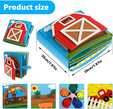 Montessori Farm Felt Activity Book