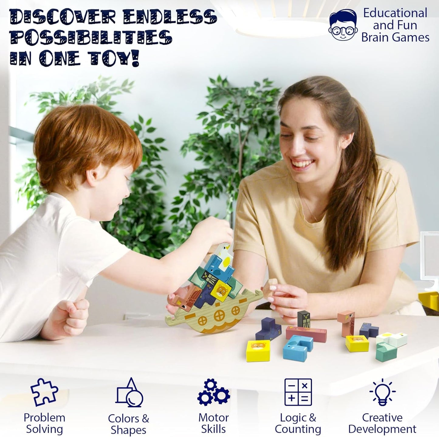 Montessori Wooden Tetris Puzzle Game