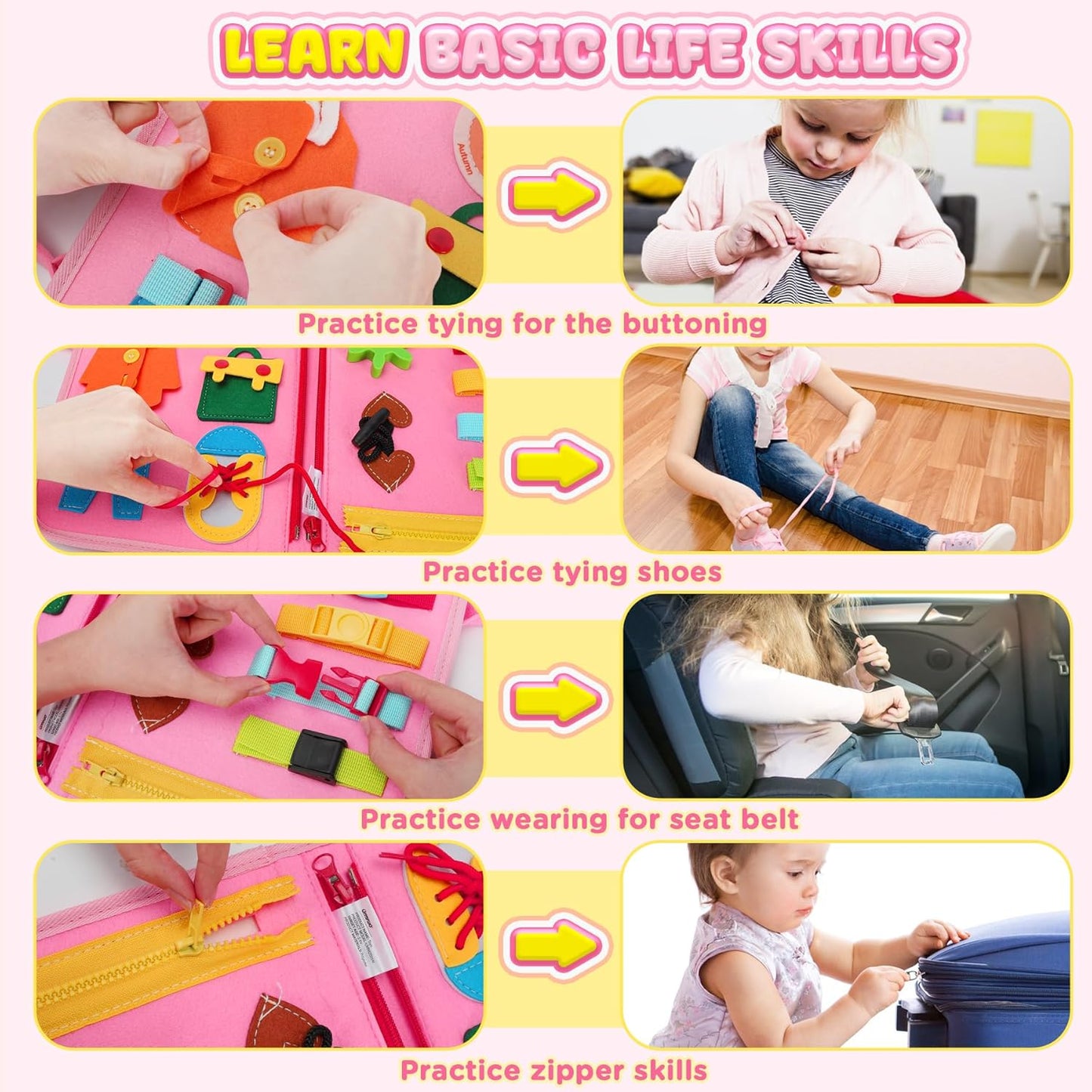Montessori Sensory Travel Activity Board