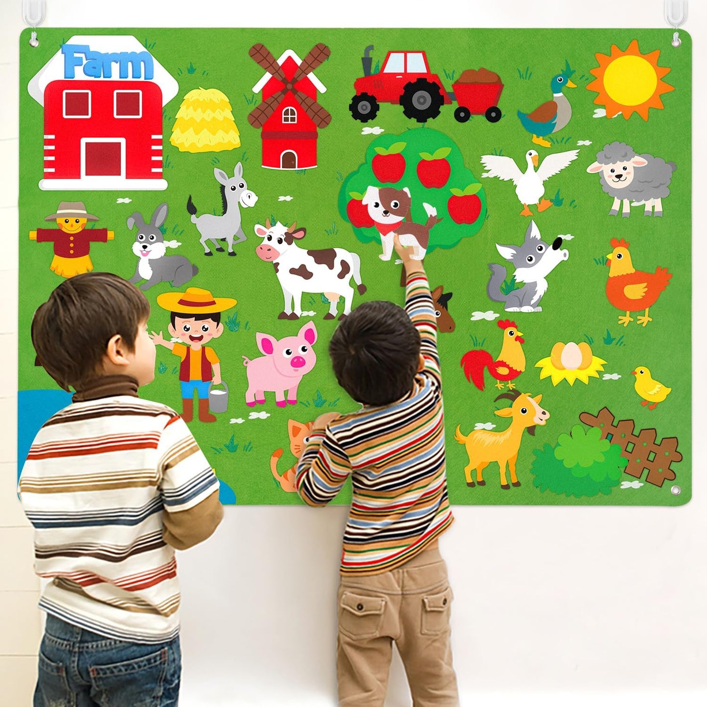 Montessori 3.5ft Felt Farm Story Board