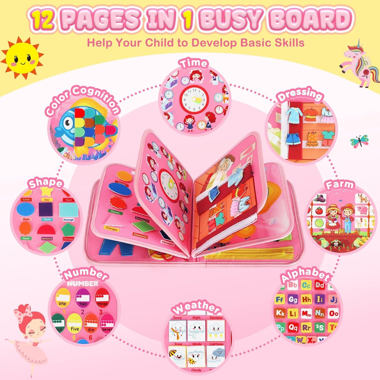 Montessori Sensory Travel Activity Board
