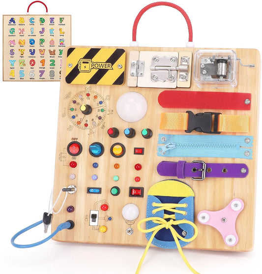 Montessori Deluxe Wooden Light Switch Board