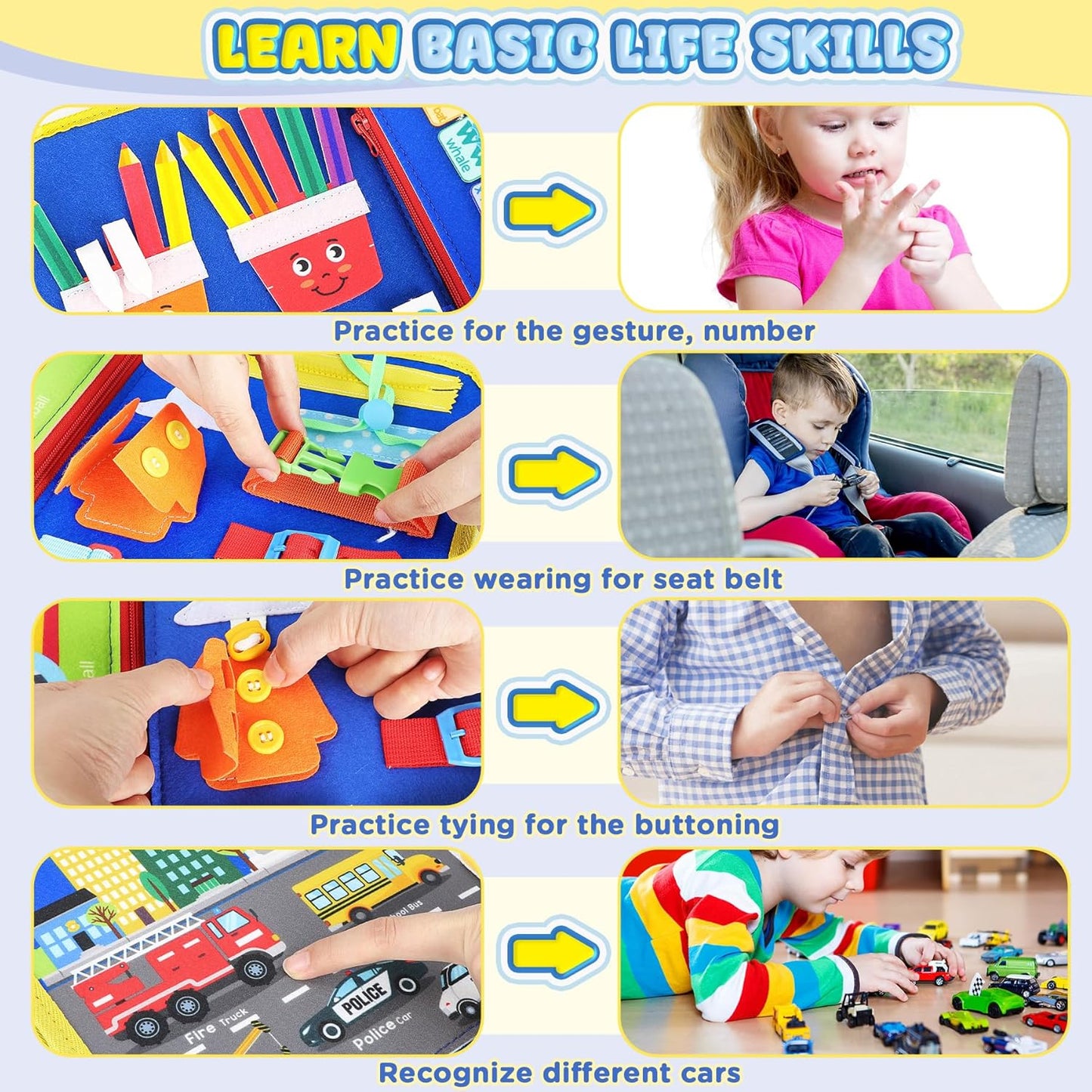 Montessori Sensory Travel Activity Board