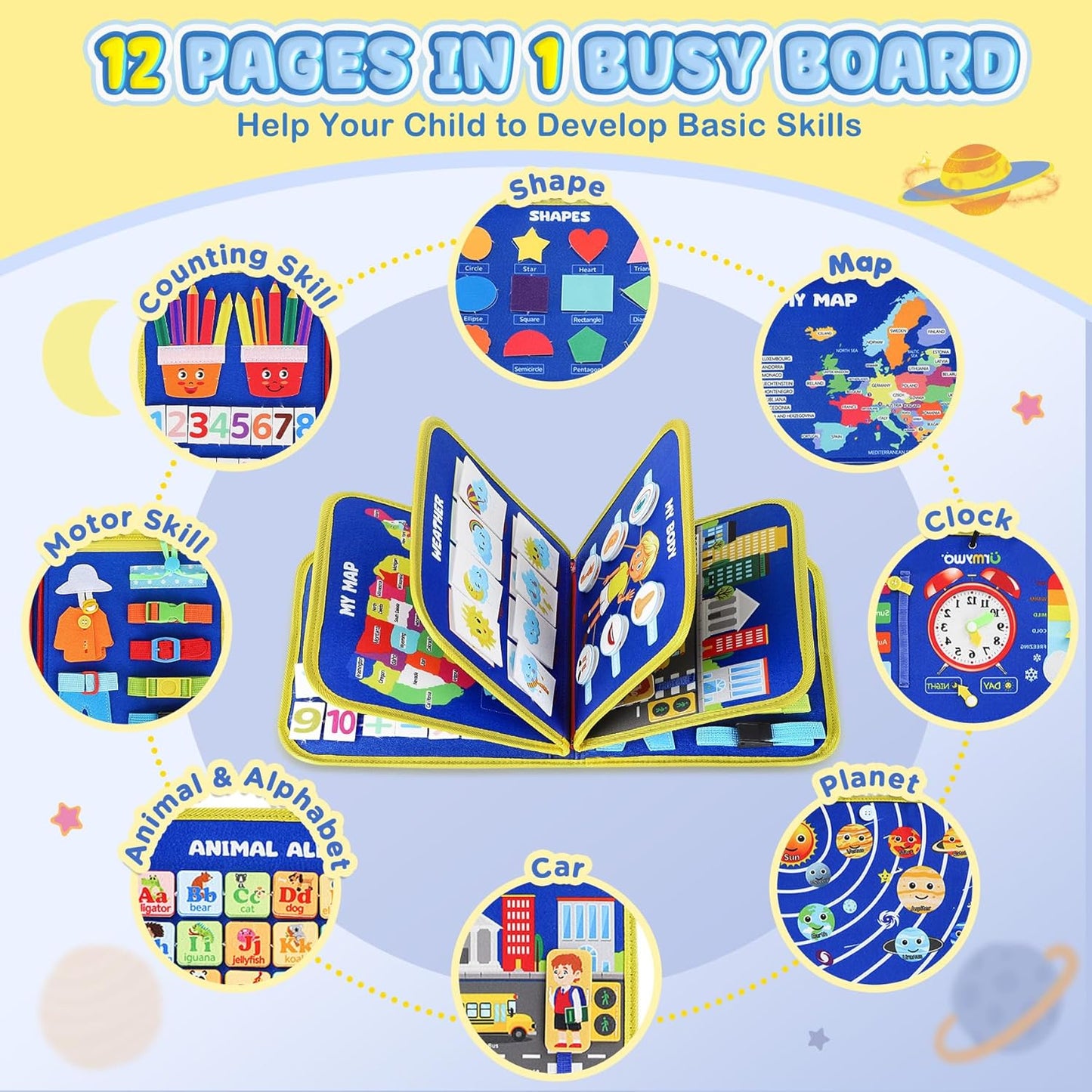 Montessori Sensory Travel Activity Board