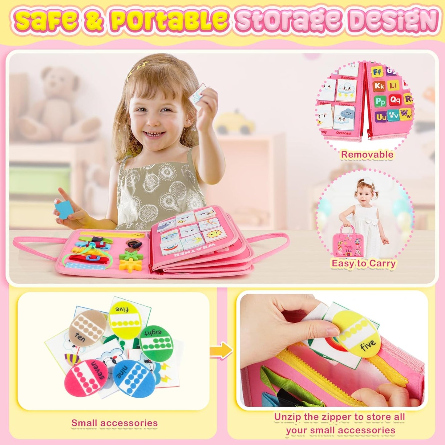 Montessori Sensory Travel Activity Board