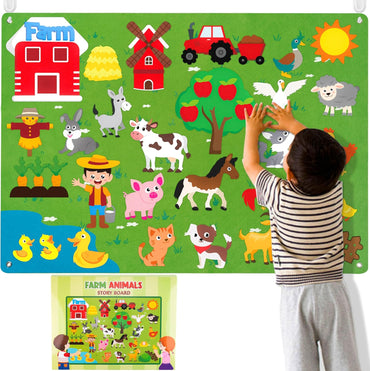 Montessori 3.5ft Felt Farm Story Board