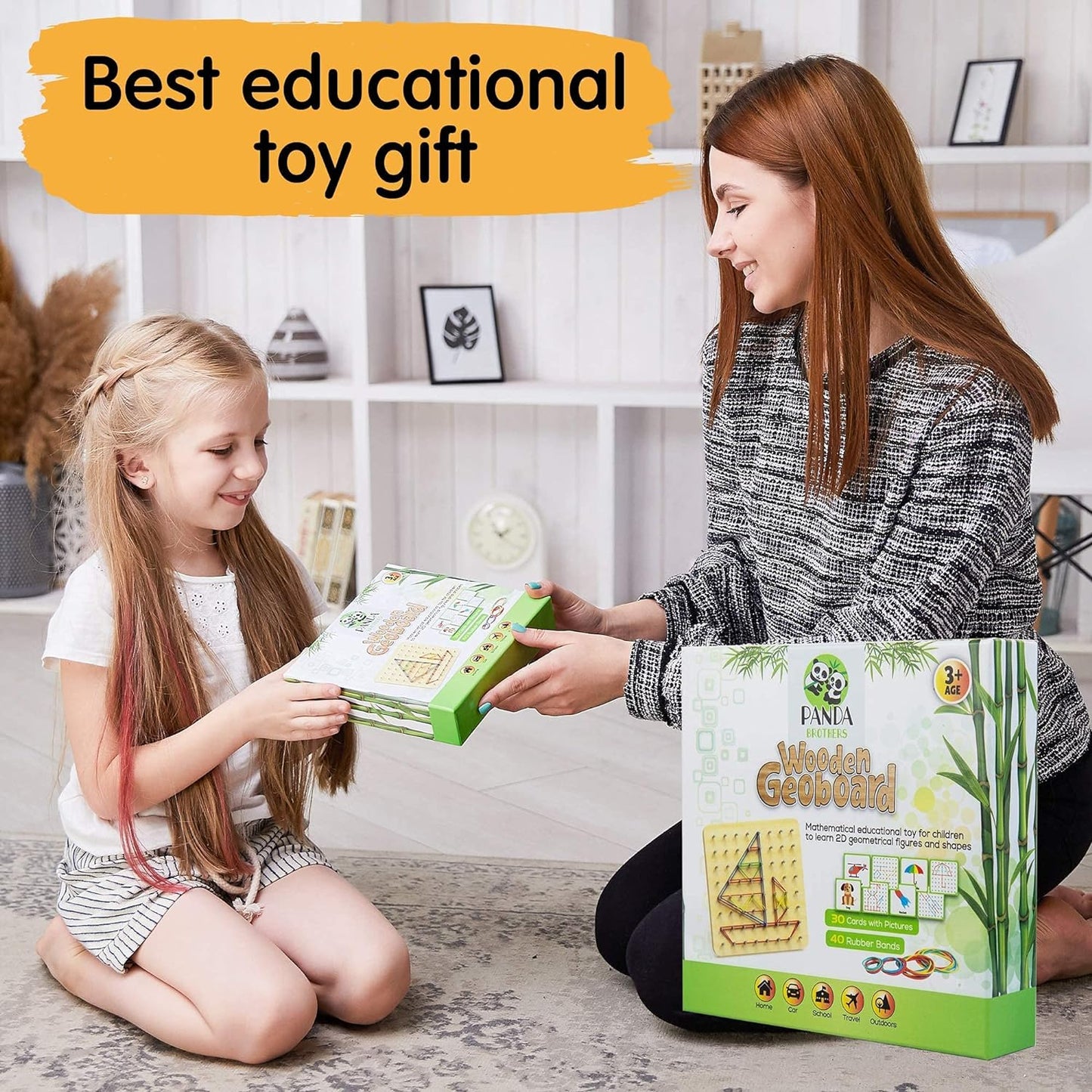 Montessori Geo Learning Board – Peg & Pattern Play