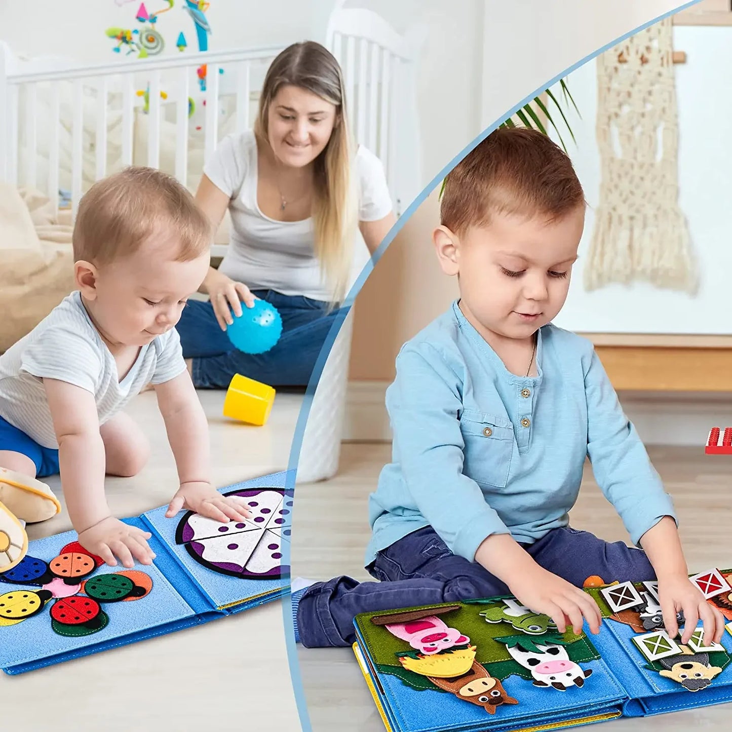 Montessori Farm Felt Activity Book