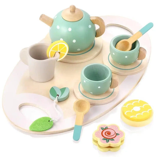 Montessori Wooden Tea Set – Pretend Play Party Time