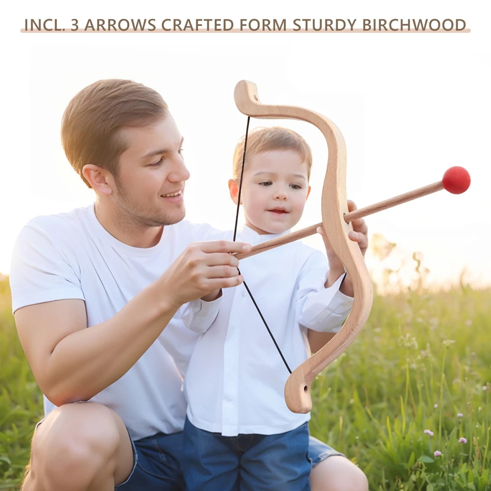 Montessori Wooden Bow & Arrow Toy Set