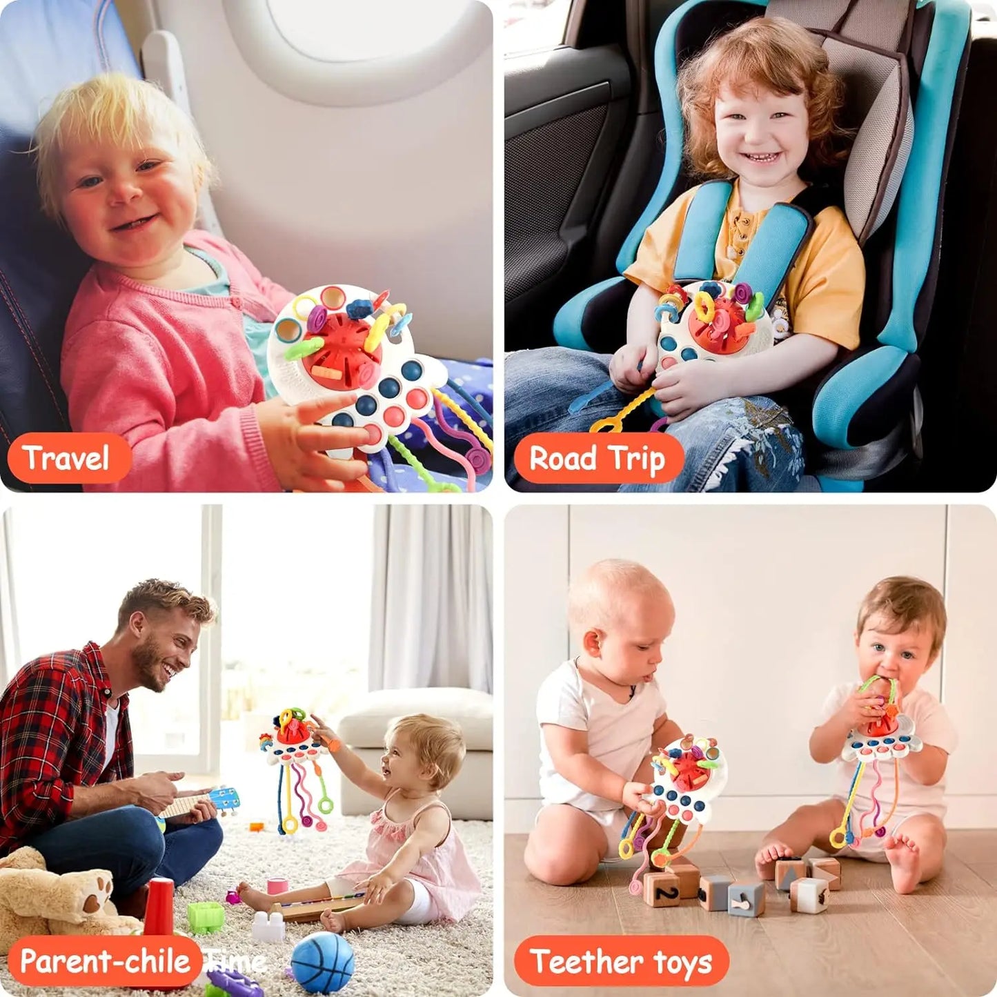 Montessori Silicone Pull & Learn Toy