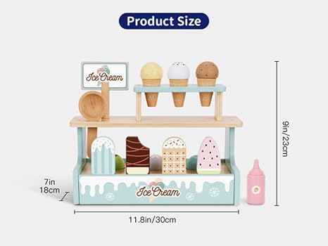 Montessori Wooden Ice Cream Stand
