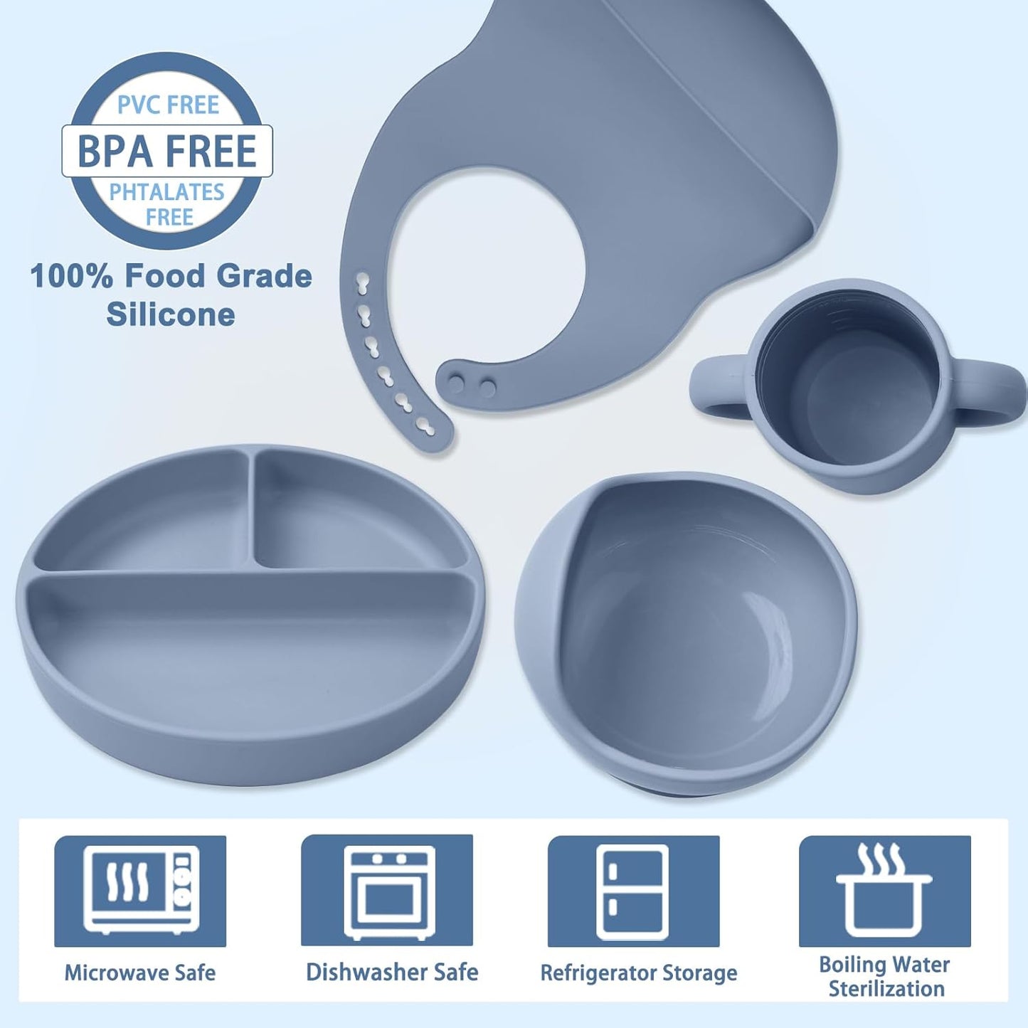 Montessori Silicone Feeding Set