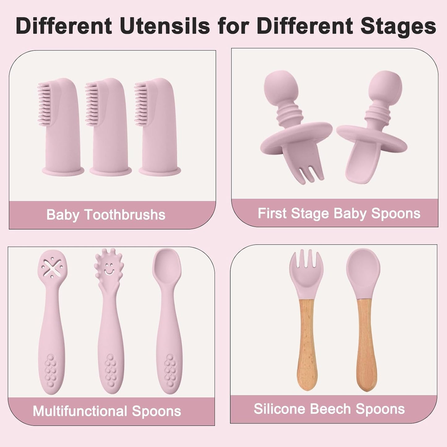 Montessori Silicone Feeding Set