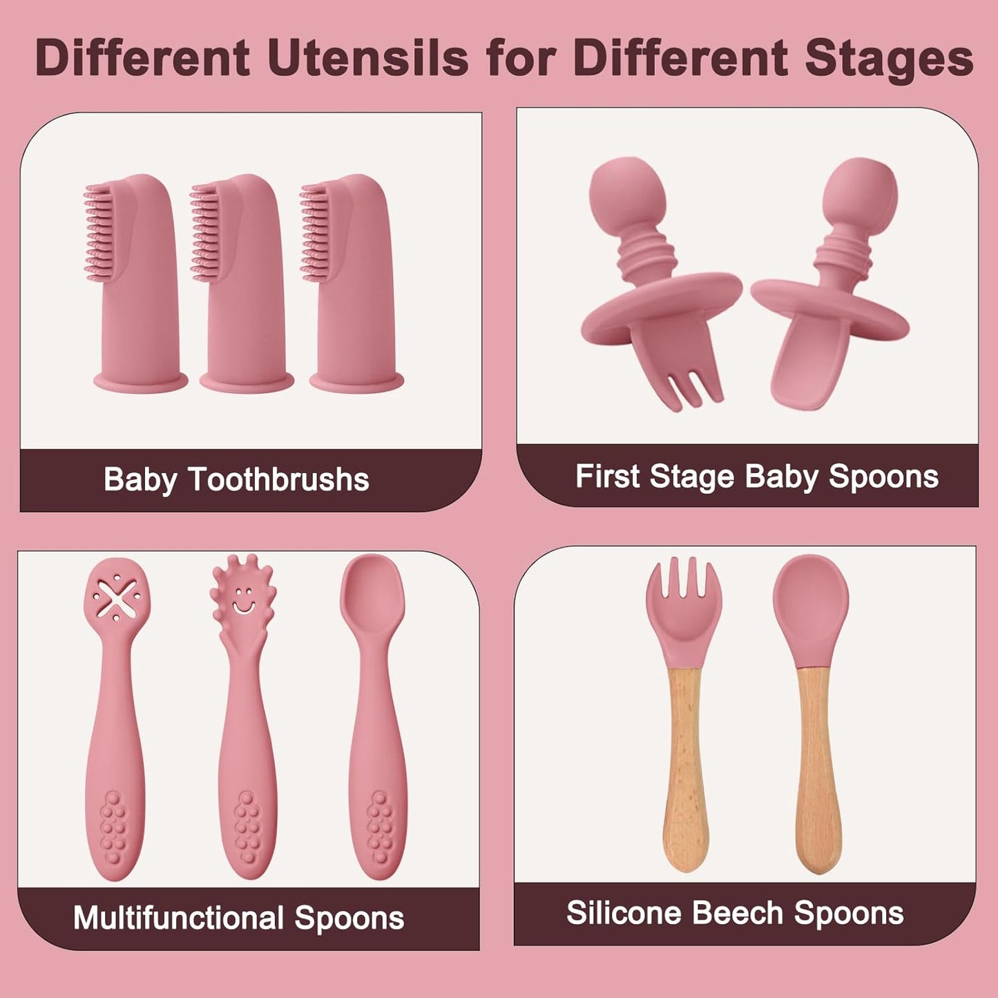 Montessori Silicone Feeding Set