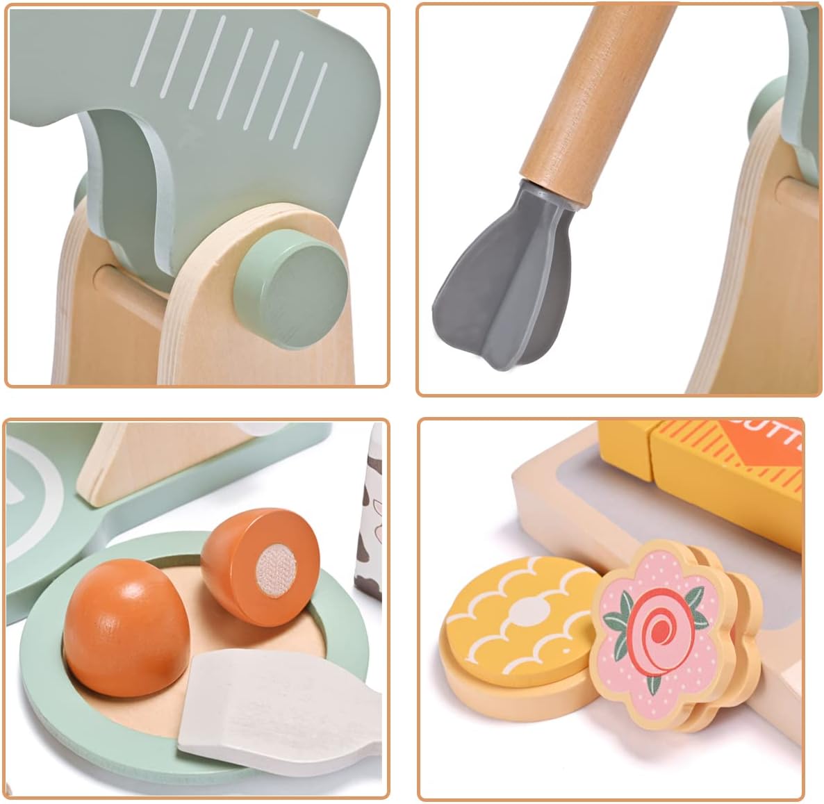 Montessori Wooden Mixer Set – Pretend Baking Play