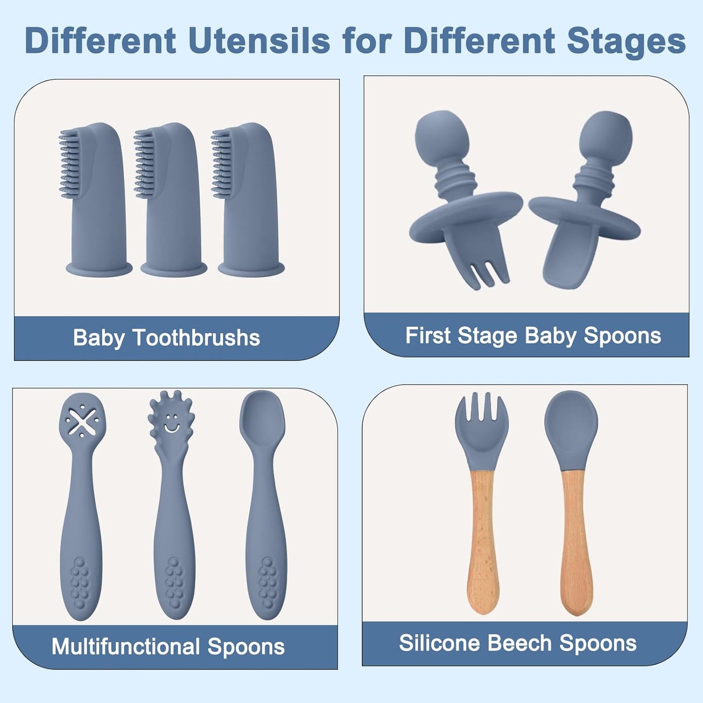 Montessori Silicone Feeding Set