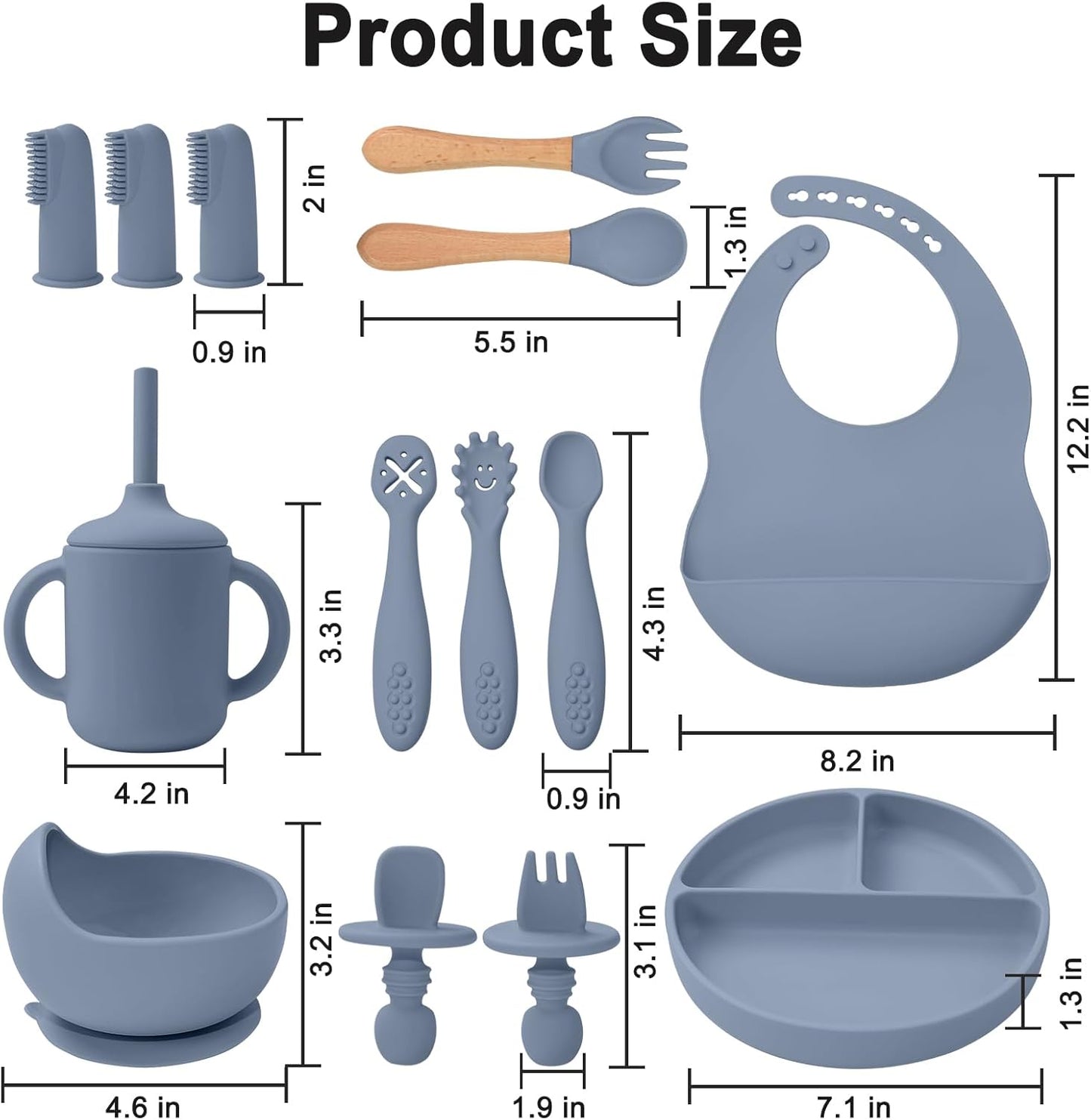 Montessori Silicone Feeding Set