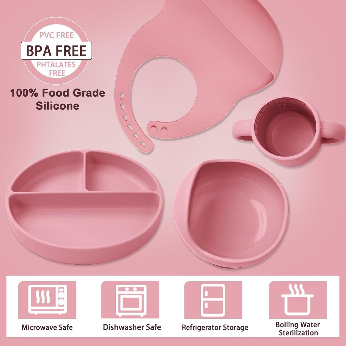 Montessori Silicone Feeding Set