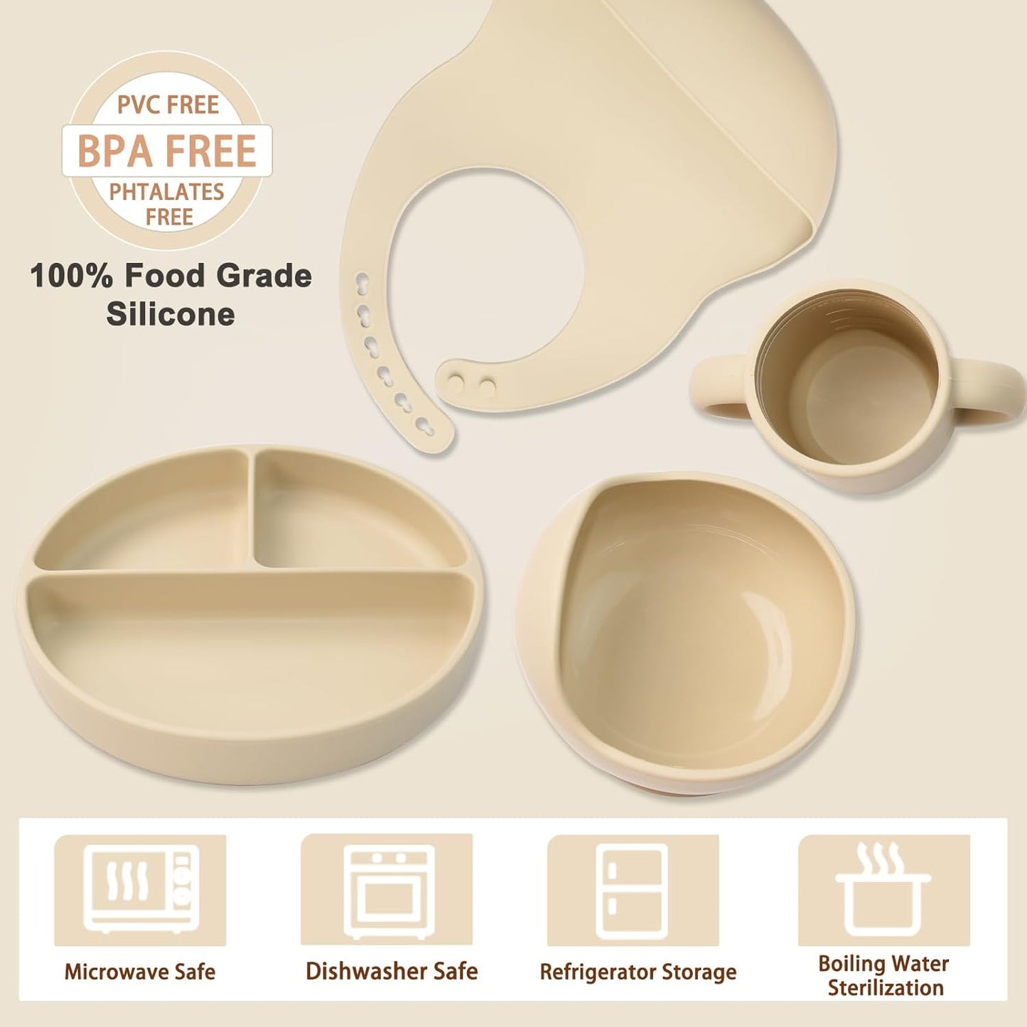 Montessori Silicone Feeding Set