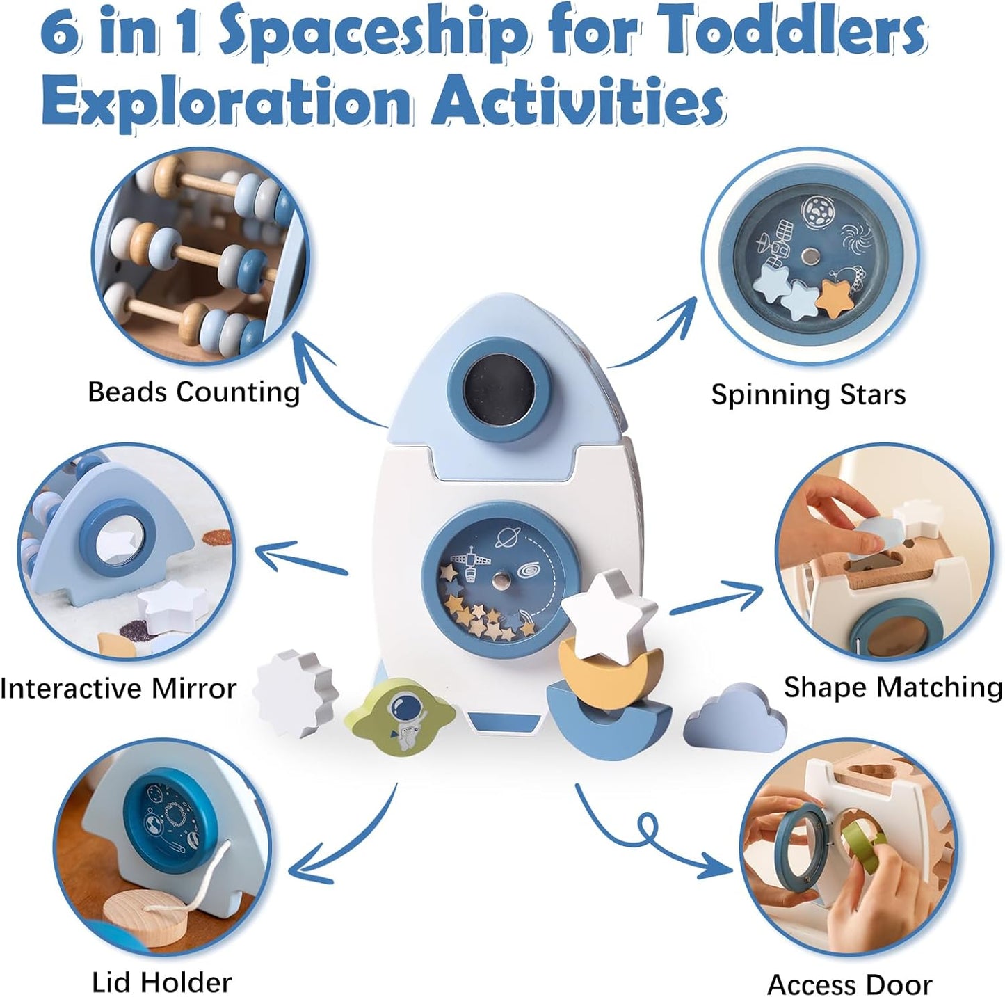 Montessori Rocket Activity Toy