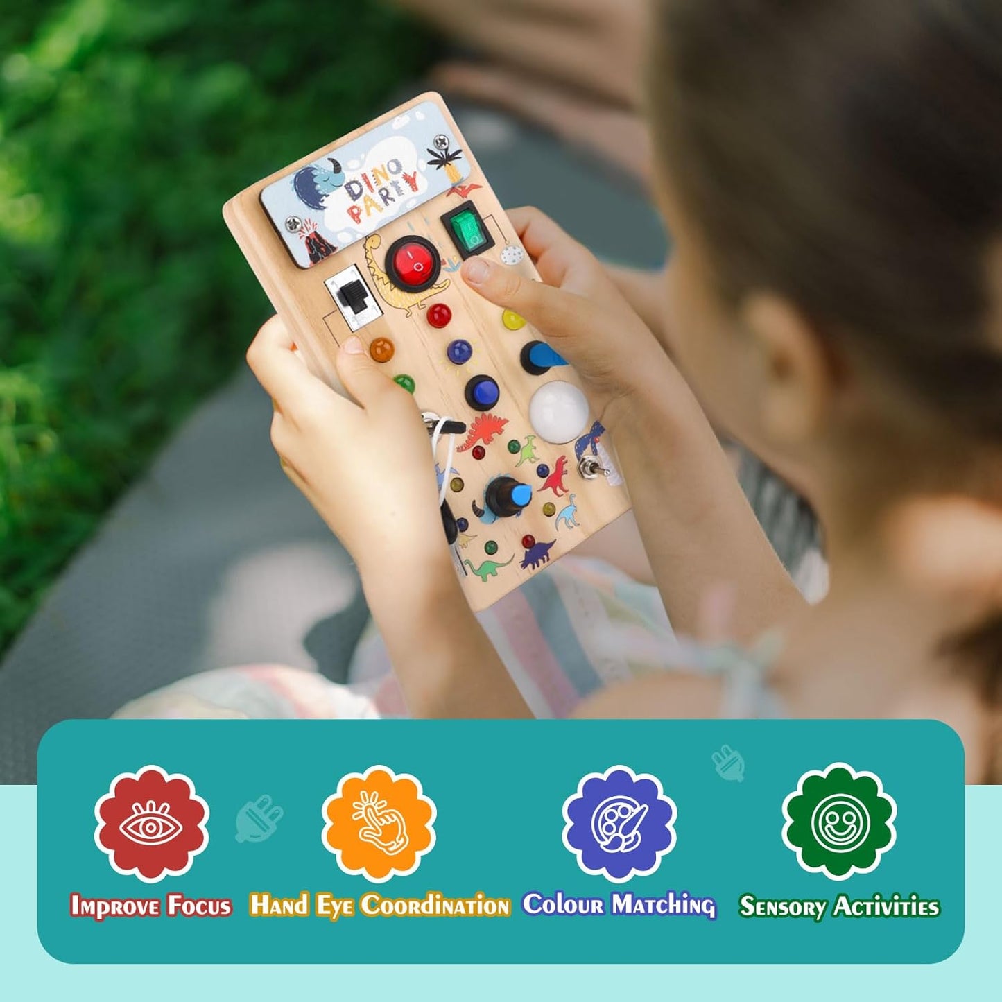 Montessori Wooden Light Switch Board