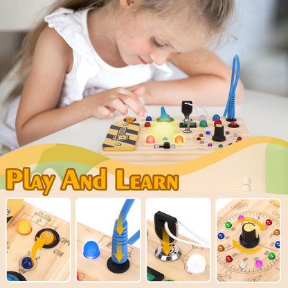 Montessori Wooden Light Switch Board